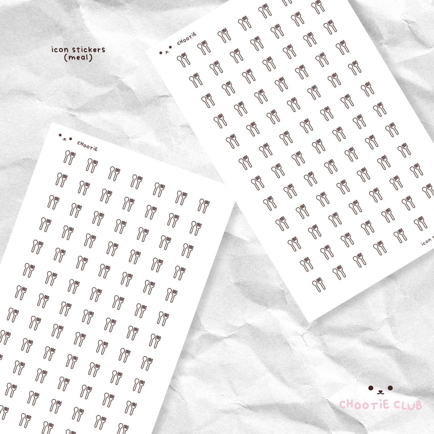 icon washi sticker sheet