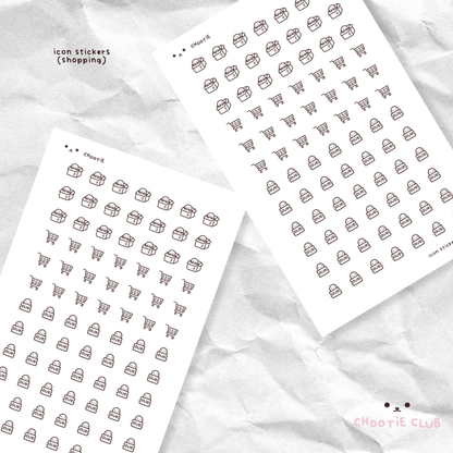 icon washi sticker sheet