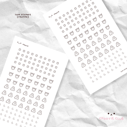 icon washi sticker sheet