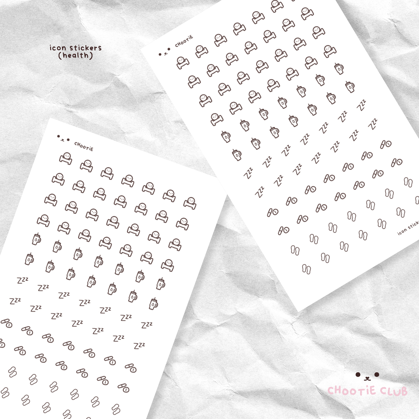 icon washi sticker sheet
