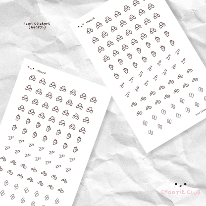 icon washi sticker sheet