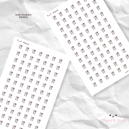 icon washi sticker sheet